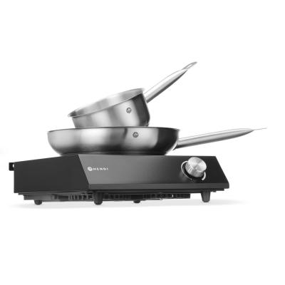 Sada: Indukční vařič 3500W + pánev + pánev na smažení, HENDI, Černá, 230V/3500W, 320x395x(H)95mm | 239889